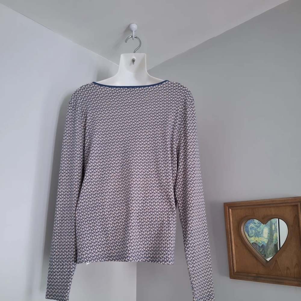 LEVIS Women's Blue Patterned Top - Picture 2 of 3